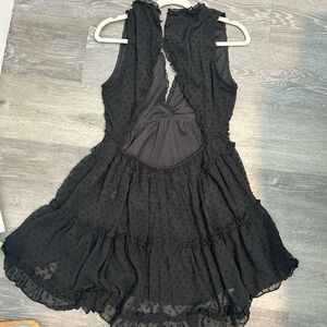 Justify Elegant Black Textured Dress